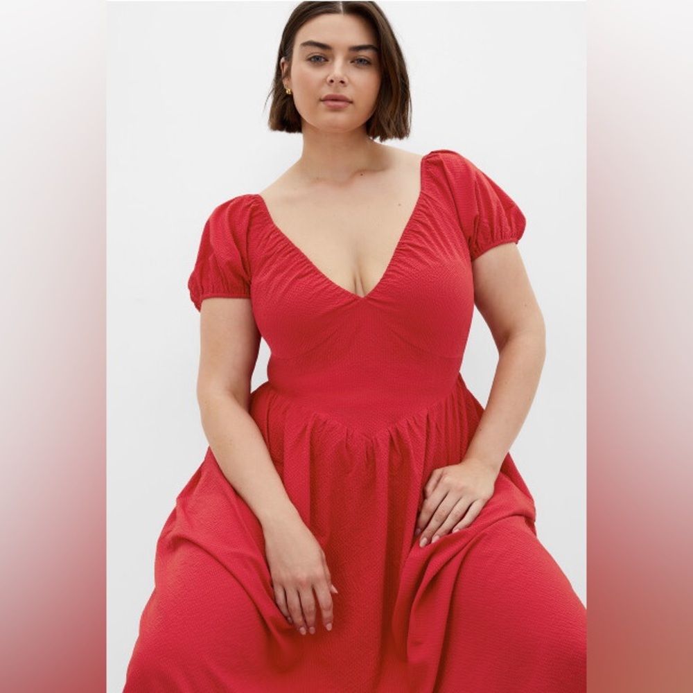 City  Chic Shelby midi Red Women's Dress size 20 W